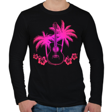 PRINTFASHION Gitáros  - Férfi hosszú ujjú póló - Fekete