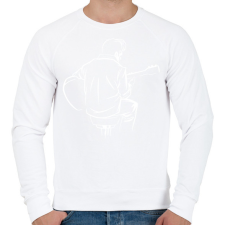 PRINTFASHION Gitáros - Férfi pulóver - Fehér férfi pulóver, kardigán