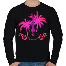 PRINTFASHION Gitáros  - Férfi pulóver - Fekete