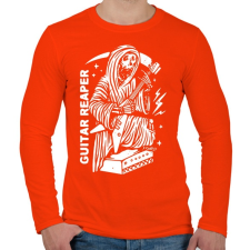 PRINTFASHION Gitáros halál - Férfi hosszú ujjú póló - Narancs férfi póló