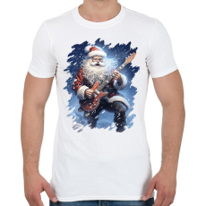 PRINTFASHION Gitáros mikulás - Férfi póló - Fehér