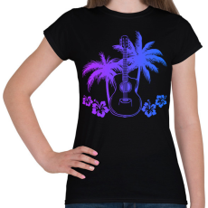 PRINTFASHION Gitáros  - Női póló - Fekete