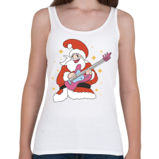 PRINTFASHION Gitáros télapó - Női atléta - Fehér női trikó
