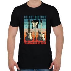 PRINTFASHION Gitározok ne zavarj - Férfi póló - Fekete