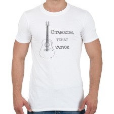 PRINTFASHION Gitározom, tehát vagyok - Férfi póló - Fehér férfi póló