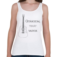 PRINTFASHION Gitározom, tehát vagyok - Női atléta - Fehér