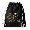 PRINTFASHION Give. Smile. Repeat - Sportzsák, Tornazsák - Fekete