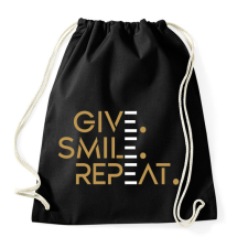 PRINTFASHION Give. Smile. Repeat - Sportzsák, Tornazsák - Fekete tornazsák