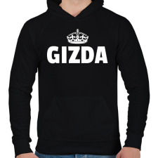 PRINTFASHION GIZDA - Férfi kapucnis pulóver - Fekete férfi pulóver, kardigán