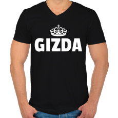 PRINTFASHION GIZDA - Férfi V-nyakú póló - Fekete