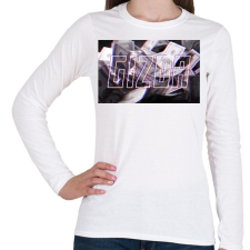 PRINTFASHION Gizda - Női hosszú ujjú póló - Fehér női póló