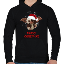 PRINTFASHION GIZMO christmas edition - Férfi kapucnis pulóver - Fekete férfi pulóver, kardigán