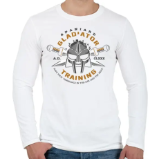 PRINTFASHION Gladiator Training - Férfi hosszú ujjú póló - Fehér