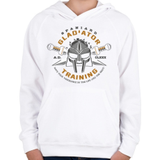 PRINTFASHION Gladiator Training - Gyerek kapucnis pulóver - Fehér