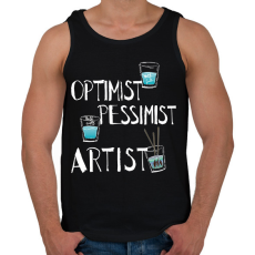 PRINTFASHION glass.artist.w - Férfi atléta - Fekete