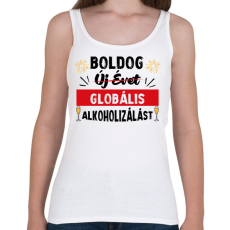 PRINTFASHION Globális alkoholizálás - Női atléta - Fehér