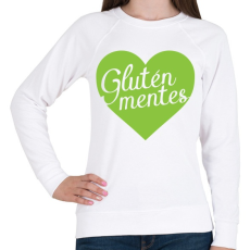 PRINTFASHION gluten-free-love-green - Női pulóver - Fehér