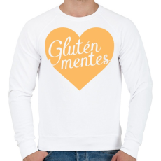 PRINTFASHION gluten-free-love-orange - Férfi pulóver - Fehér