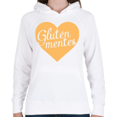 PRINTFASHION gluten-free-love-orange - Női kapucnis pulóver - Fehér