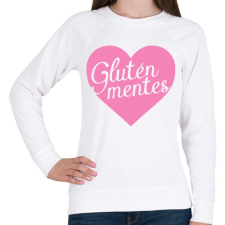 PRINTFASHION gluten-free-love-pink - Női pulóver - Fehér női pulóver, kardigán