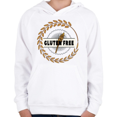 PRINTFASHION Glutenfree1 - Gyerek kapucnis pulóver - Fehér
