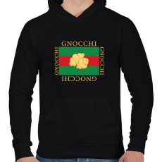 PRINTFASHION Gnocchi - parody - Férfi kapucnis pulóver - Fekete