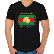 PRINTFASHION Gnocchi - parody - Férfi V-nyakú póló - Fekete férfi póló
