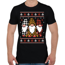 PRINTFASHION Gnóm karácsony - Férfi póló - Fekete férfi póló