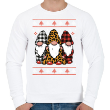 PRINTFASHION Gnóm karácsony - Férfi pulóver - Fehér férfi pulóver, kardigán