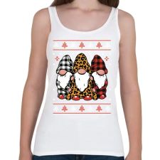 PRINTFASHION Gnóm karácsony - Női atléta - Fehér női trikó