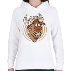 PRINTFASHION Gnú - Női kapucnis pulóver - Fehér