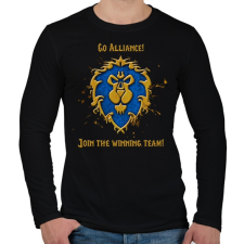 PRINTFASHION Go Alliance - Férfi hosszú ujjú póló - Fekete férfi póló