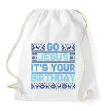 PRINTFASHION Go Jesus - Sportzsák, Tornazsák - Fehér tornazsák