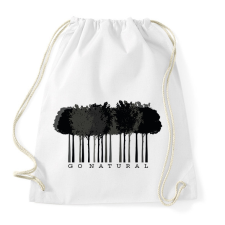 PRINTFASHION Go natural - vonalkód - Sportzsák, Tornazsák - Fehér tornazsák