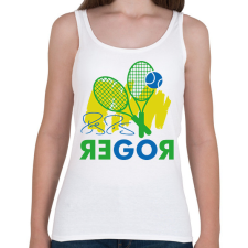 PRINTFASHION Go Roger - Női atléta - Fehér női trikó