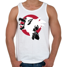 PRINTFASHION Go SuperMonkey - Férfi atléta - Fehér