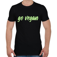 PRINTFASHION Go vegan - Férfi póló - Fekete