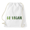 PRINTFASHION Go vegan - Sportzsák, Tornazsák - Fehér