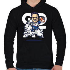 PRINTFASHION GOAT - Férfi kapucnis pulóver - Fekete