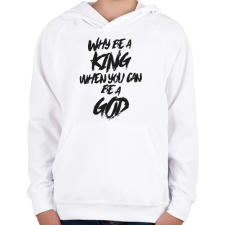 PRINTFASHION God - Gyerek kapucnis pulóver - Fehér gyerek pulóver, kardigán