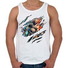 PRINTFASHION God Of War - Férfi atléta - Fehér atléta, trikó