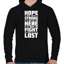 PRINTFASHION God of War idézet - Férfi kapucnis pulóver - Fekete férfi pulóver, kardigán