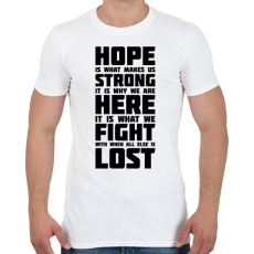 PRINTFASHION God of War idézet - Férfi póló - Fehér