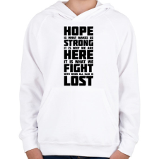 PRINTFASHION God of War idézet - Gyerek kapucnis pulóver - Fehér gyerek pulóver, kardigán