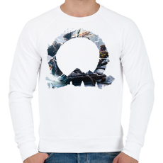 PRINTFASHION God of War - Ragnarok - Atreus, Kratos, Freya - Férfi pulóver - Fehér