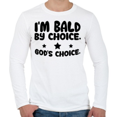 PRINTFASHION God's choice - Férfi hosszú ujjú póló - Fehér