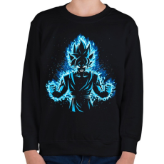 PRINTFASHION God Vegeta - Gyerek pulóver - Fekete