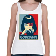 PRINTFASHION Goddamnn - Női atléta - Fehér női felső