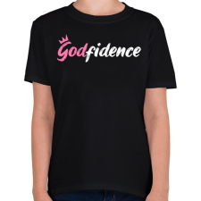 PRINTFASHION Godfidence - Gyerek póló - Fekete gyerek póló
