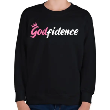 PRINTFASHION Godfidence - Gyerek pulóver - Fekete gyerek pulóver, kardigán